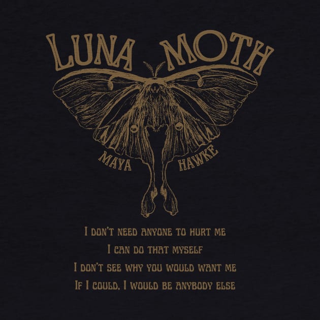 MAYA HAWKE'S LUNA MOTH LYRICS ART by aplinsky